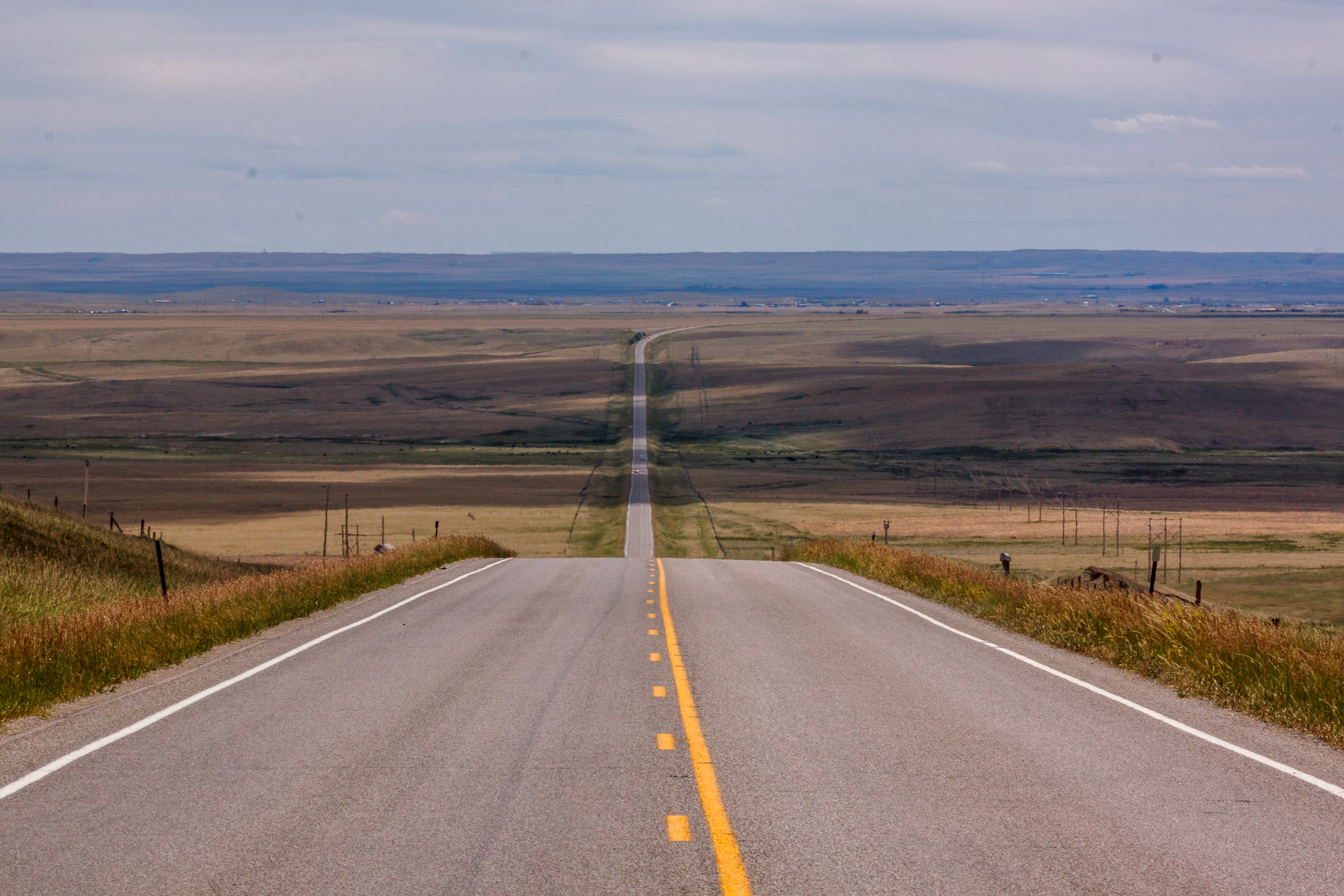 Picture of a long straight highway